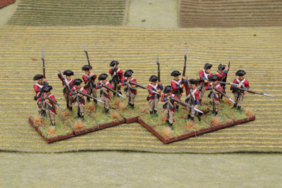 British 64th infantry regiment from the right