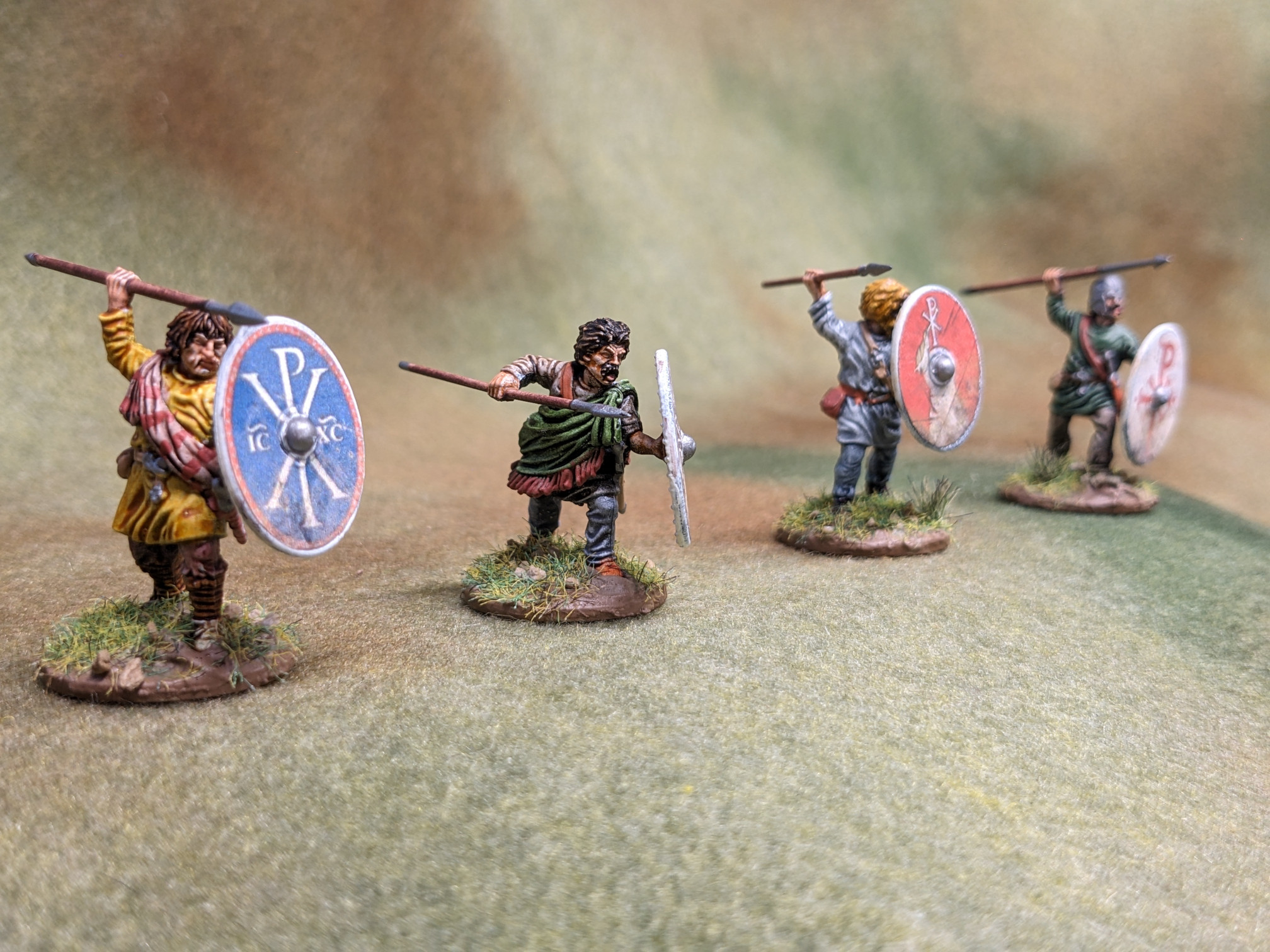 Arthurian Unarmored Infantry spears right side