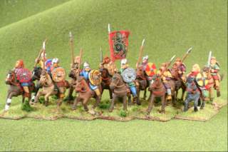 Viking horsemen on the gallop
