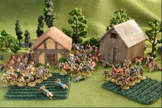 Vikings raid a village